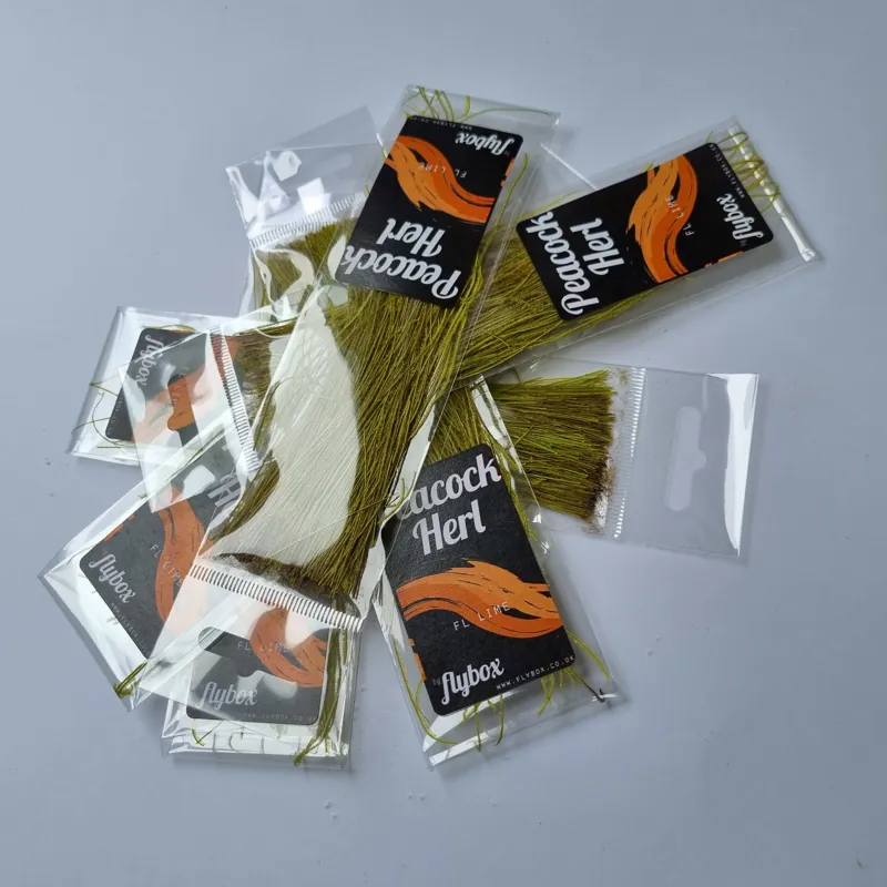 Flybox Peacock Herl Fl.Lime